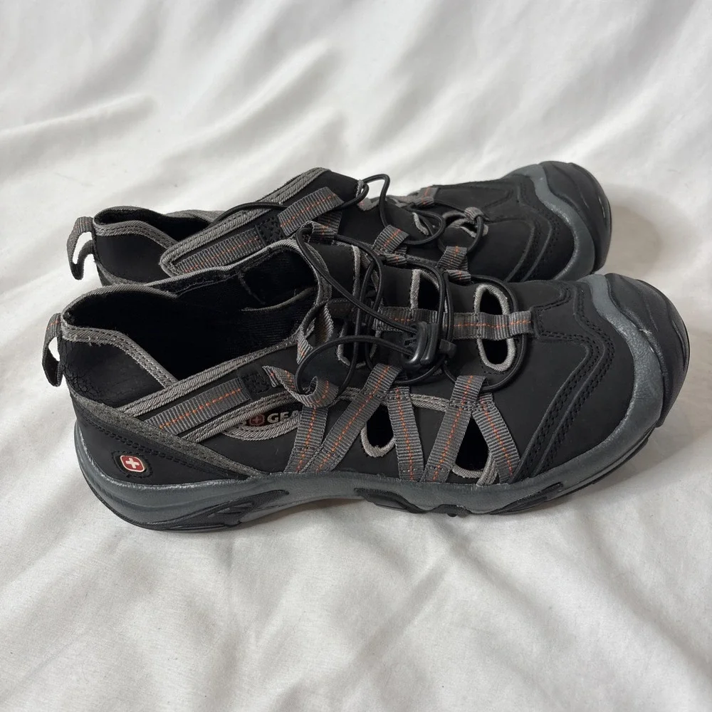 Swiss Gear Mens‎ 7 Water Shoes Kayaking Hiking Outdoor Gray Black FM8335